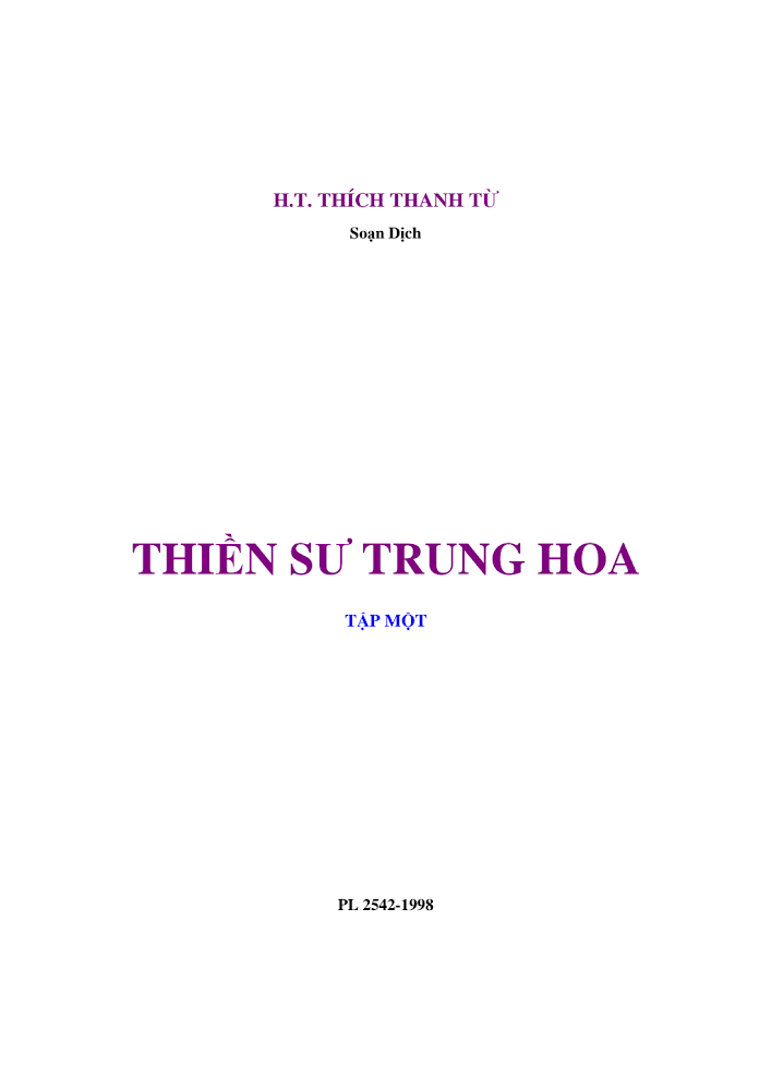 Thiền Sư Trung Hoa